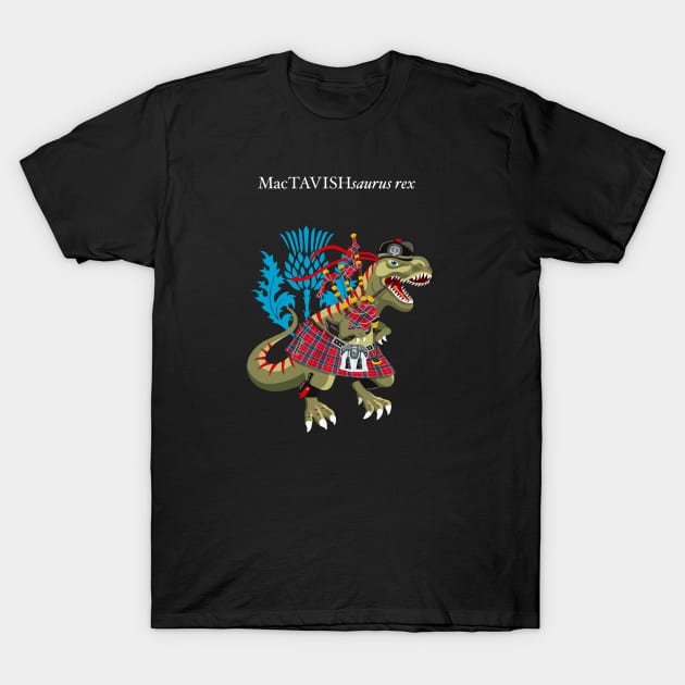 Clanosaurus Rex MacTAVISHsaurus rex Plaid MacTavish Scotland Ireland Family Tartan T-Shirt by BullShirtCo